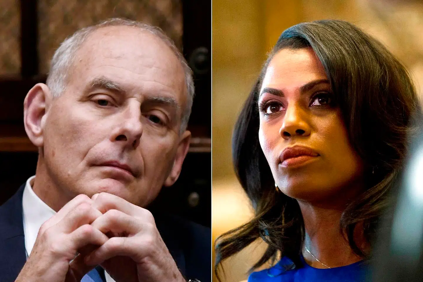 Personalechef John Kelly og Omarosa Manigault Newman.