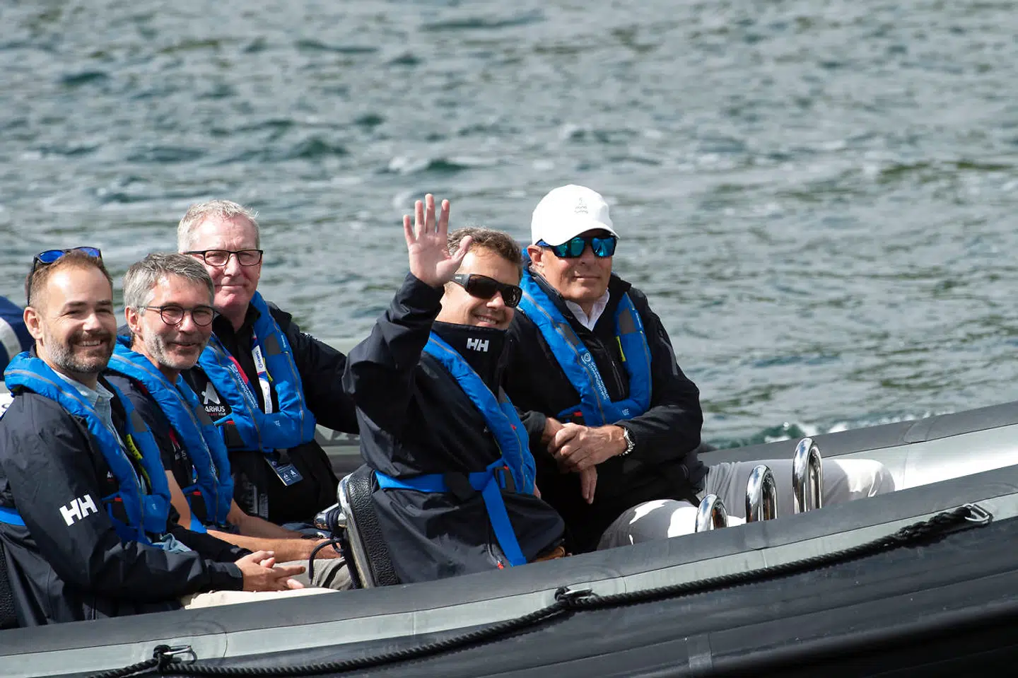 Kronprins Frederik ankommer til VM i sejlsport ved Aarhus Havn, lørdag den 11 august 2018.