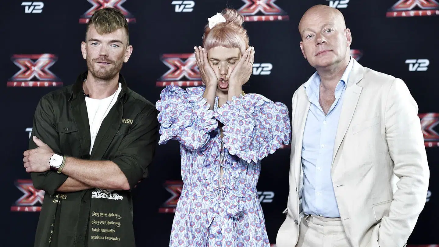 Nye dommere og vært præsenteres på Trio Restaurant & Bar i Axel Towers i København. Her er det dommerne Lars Ankerstjerne Christensen Nanna Øland Fabricuis og Thomas Blachman, onsdag den 8. august 2018.