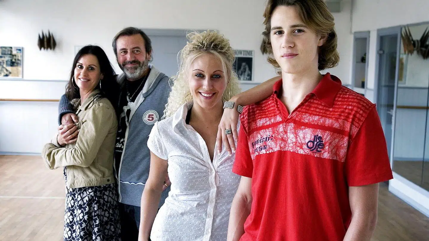 Familien Fredie-Pedersen med børnene Sonny og Gigi. Sonny er i dag 31 år og bosat i LA.