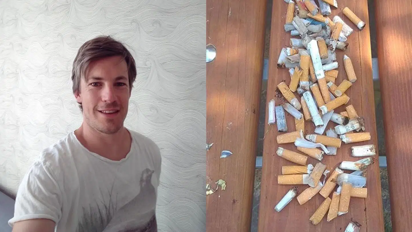 34-årige Thomas Orr har sat sig for at samle 100.000 cigaretskodder op fra gaden i København.