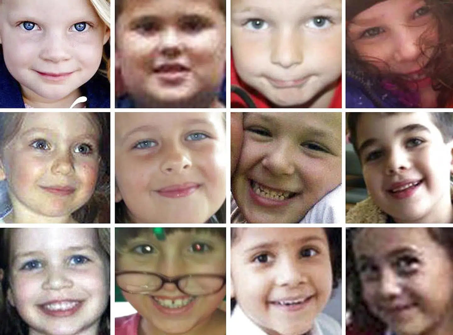12 af de børn, der blev dræbt Sandy Hook-skoleskyderiet.