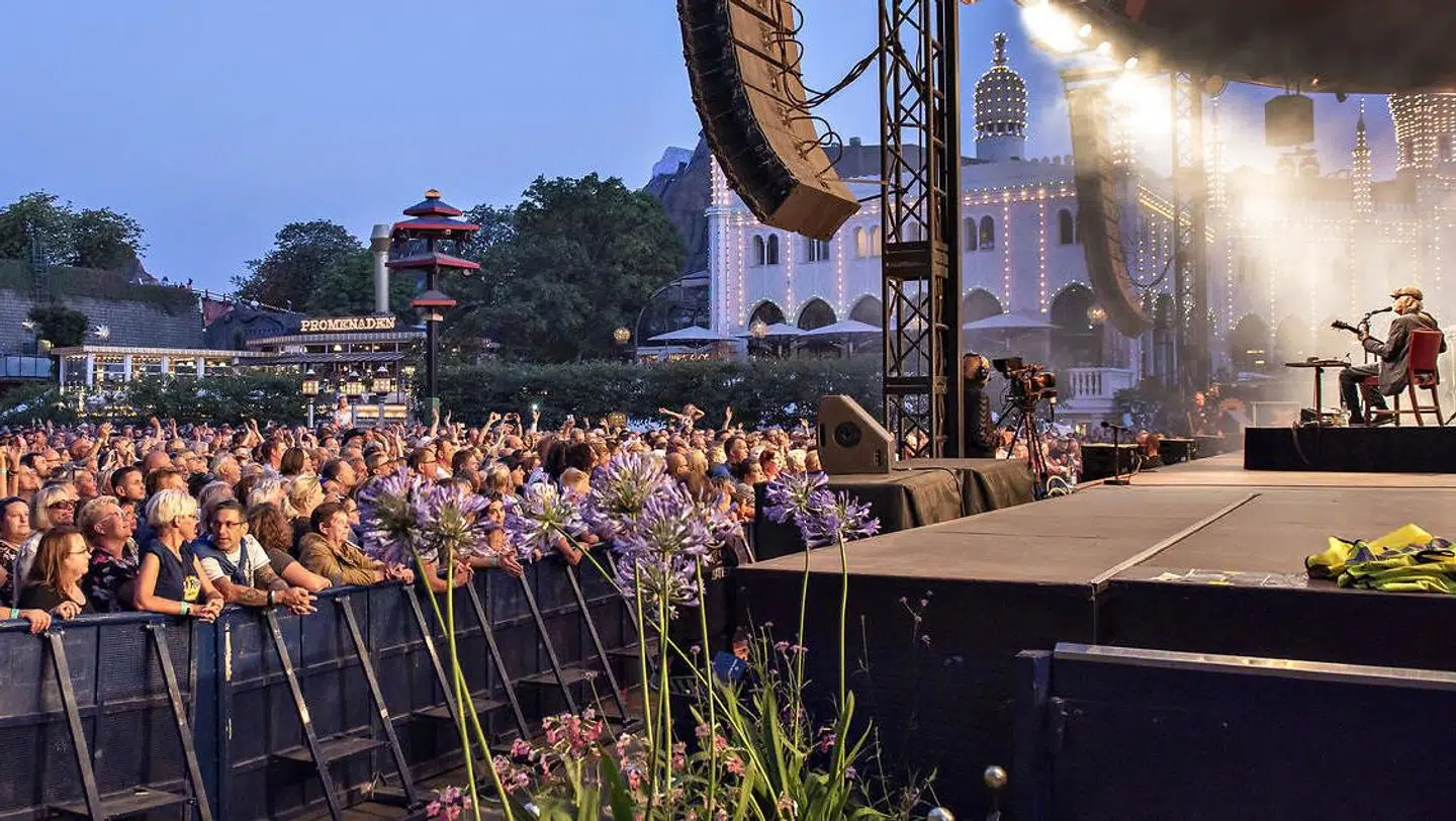 Fredagsrock 2018 Publikum til Kim Larsen på plænen i Tivoli under Fredagsrock fredag 13. juli 2018.