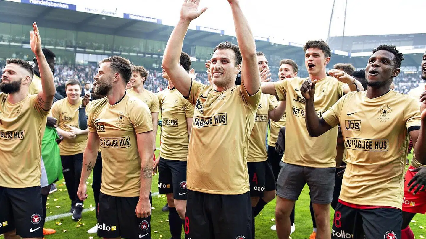 FC Midtjylland blev danske mestre sidste sæson.