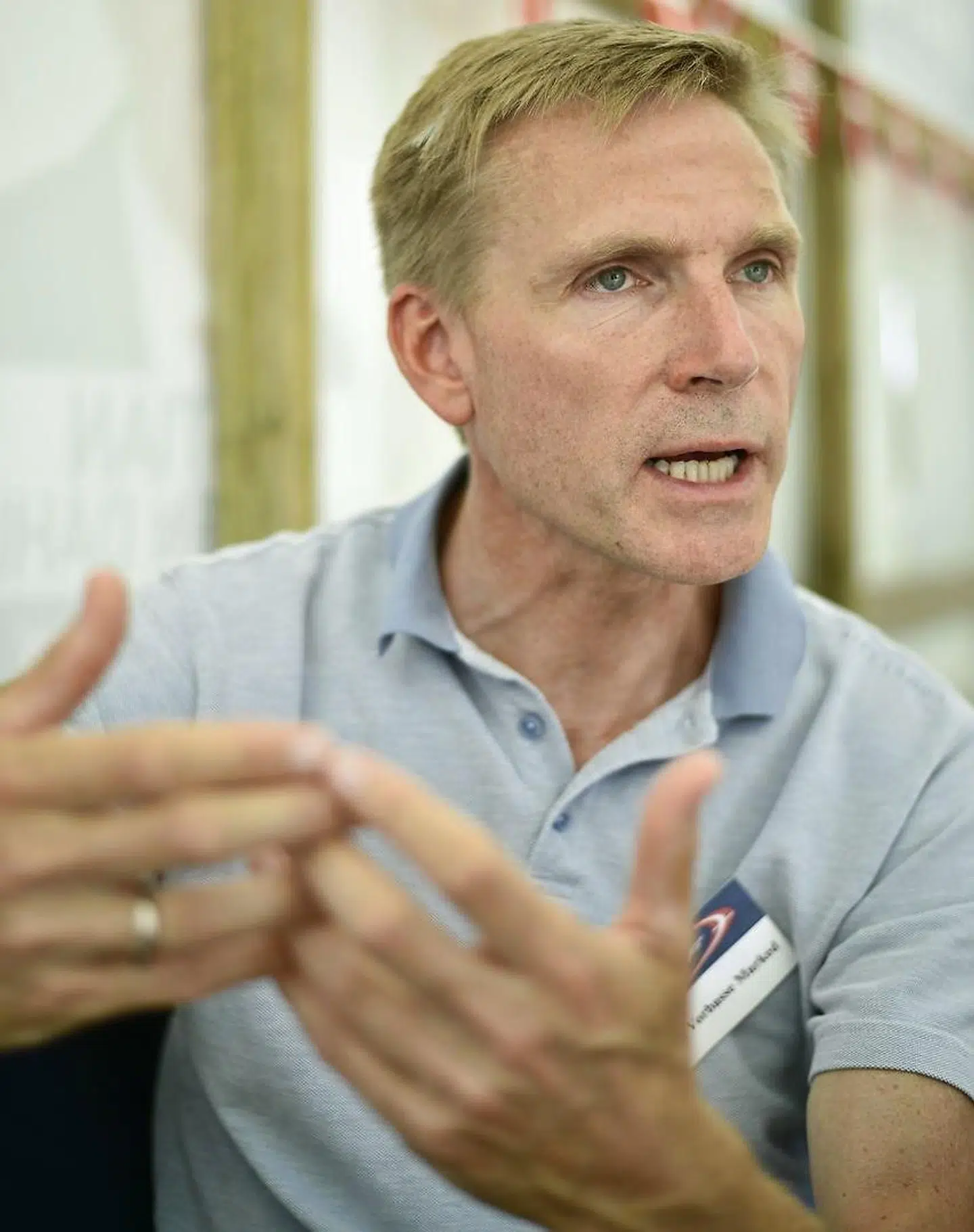 Partiformand Kristian Thulesen besøger Dansk Folkepartis stand på Vorbasse Marked. Til BT