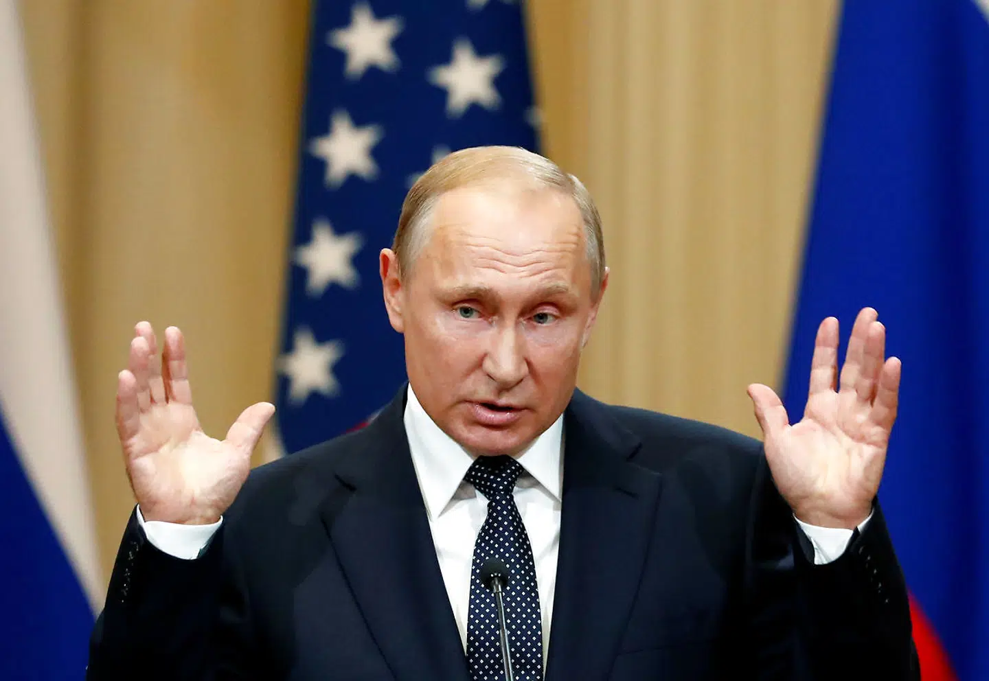 Putin under topmødet i Helsinki, Finland.