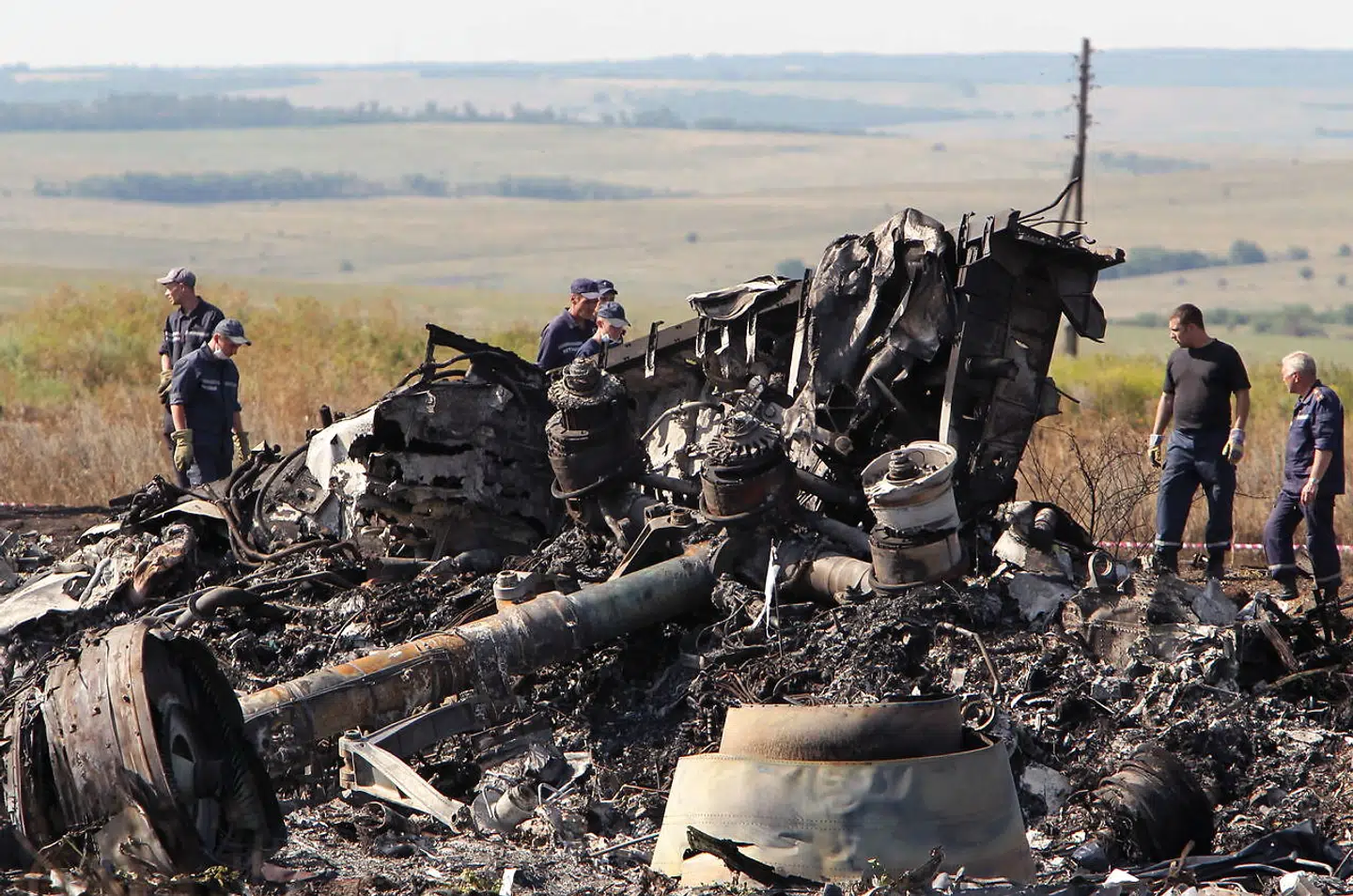 ARKIVFOTO af vragresterne fra MH17.