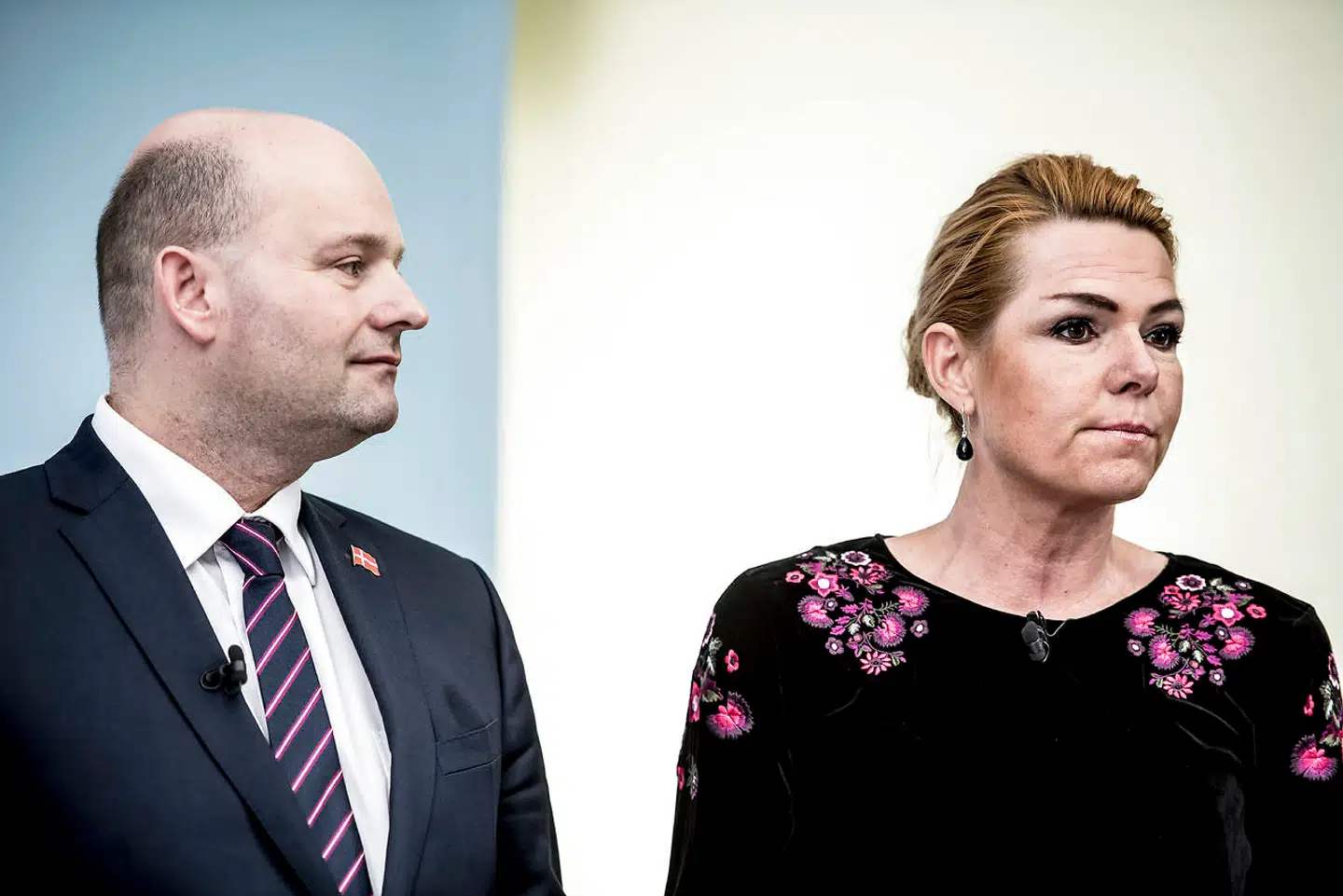 Arkiv. Fungerende Justitsminister Søren Pape Poulsen (K) og udlændinge- og integrationsminister Inger Støjberg (V).