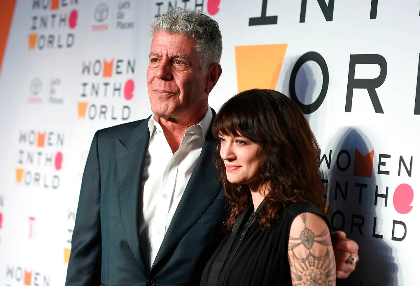 Anthony Bourdain og kæresten Asia Argento.