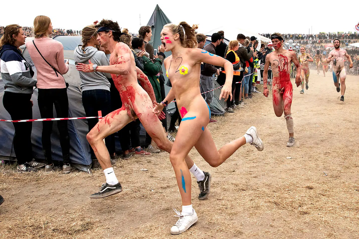 Roskilde Festival 2018 Nøgenløb Dame-vinderen Lily 19 år fra Kentucky
