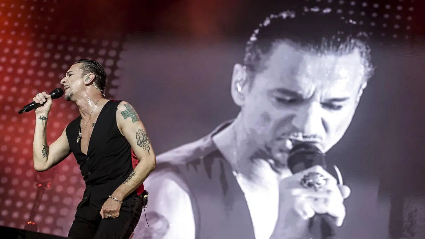 Forsanger for Depeche Mode, Dave Gahan, på Rød scene på årets Tinderbox.