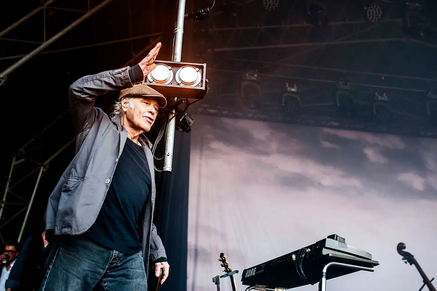 Kim Larsen åbnede sin sommerturne ved Nyborg slot.