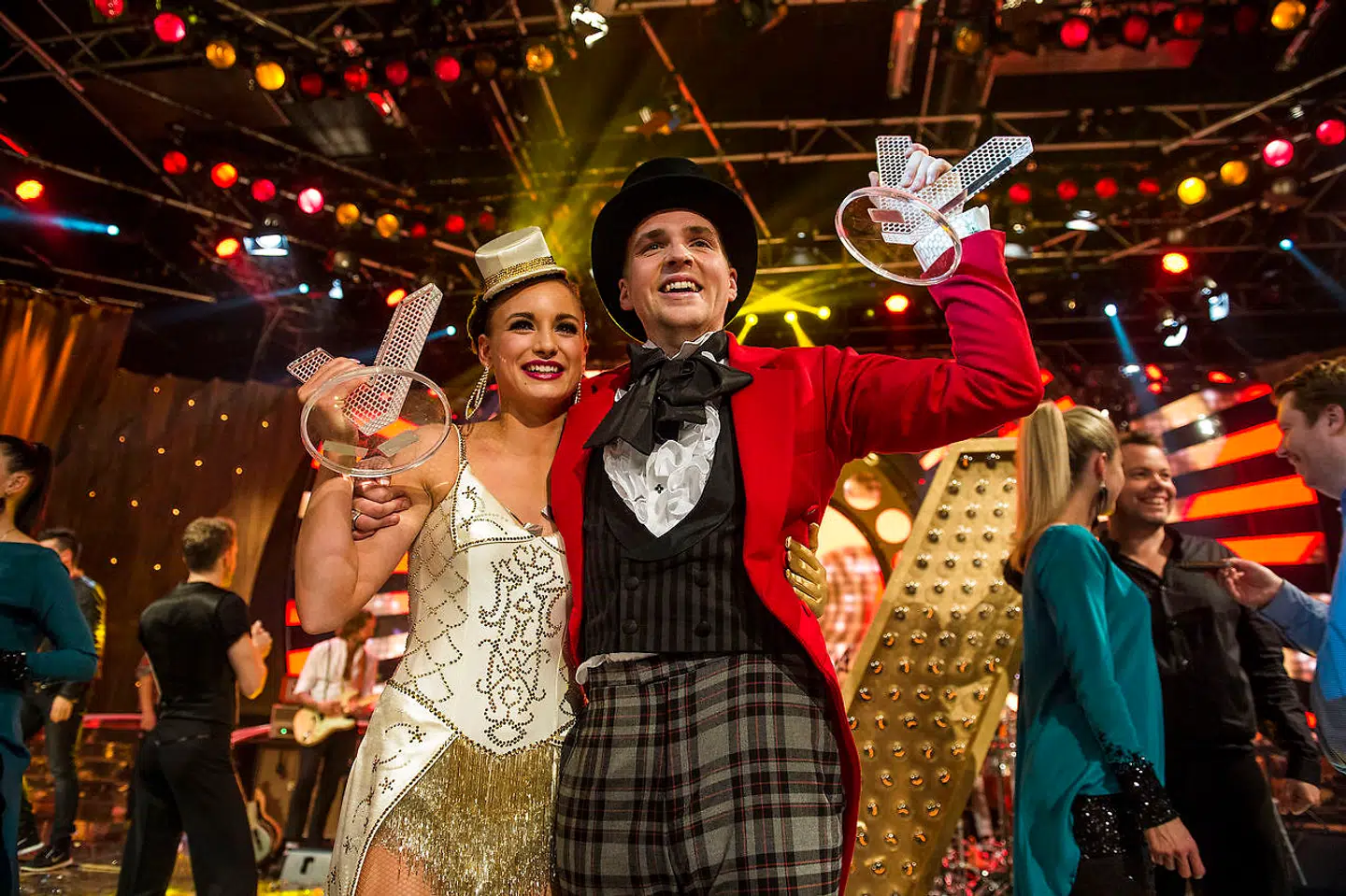 Tv-vært Joakim Ingversen og danser med Claudia Rex vandt 'Vild med Dans' i 2012.