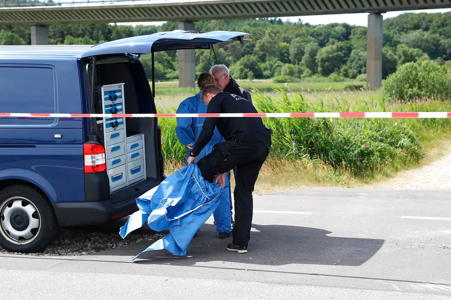 Politiet er i gang med en større undersøgelse ved Legind Sø på Mors fredag den 22. juni 2018.
