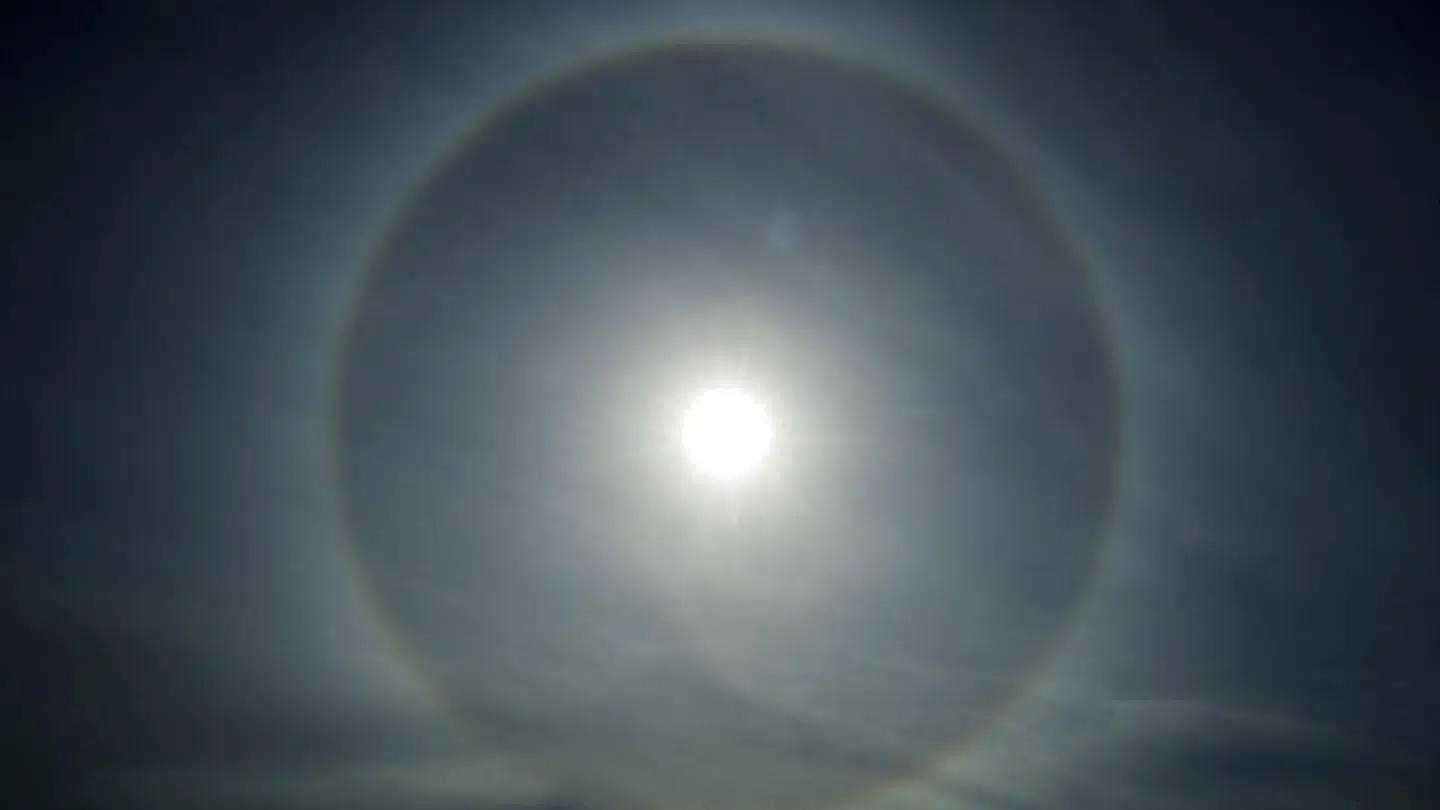 Dette er et billede af fænomenet, der er kaldt for 'halo'