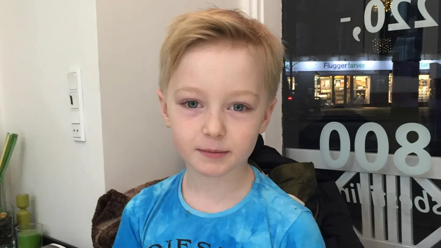 Lykke Højlund, seks år.