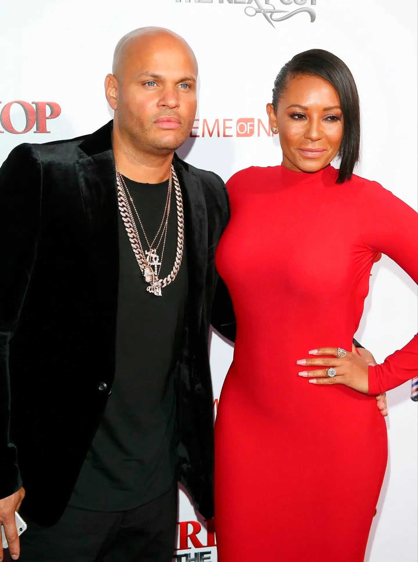 Mel B og Stephen Belafonte fotograferet på den røde løber i april 2016, hvor de stadig var sammen