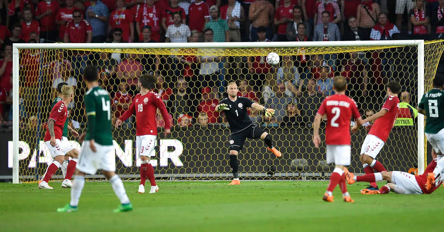 Kasper Schmeichel holdt endnu engang buret rent mod Mexico (Foto: Lars Møller/Ritzau Scanpix 2018)