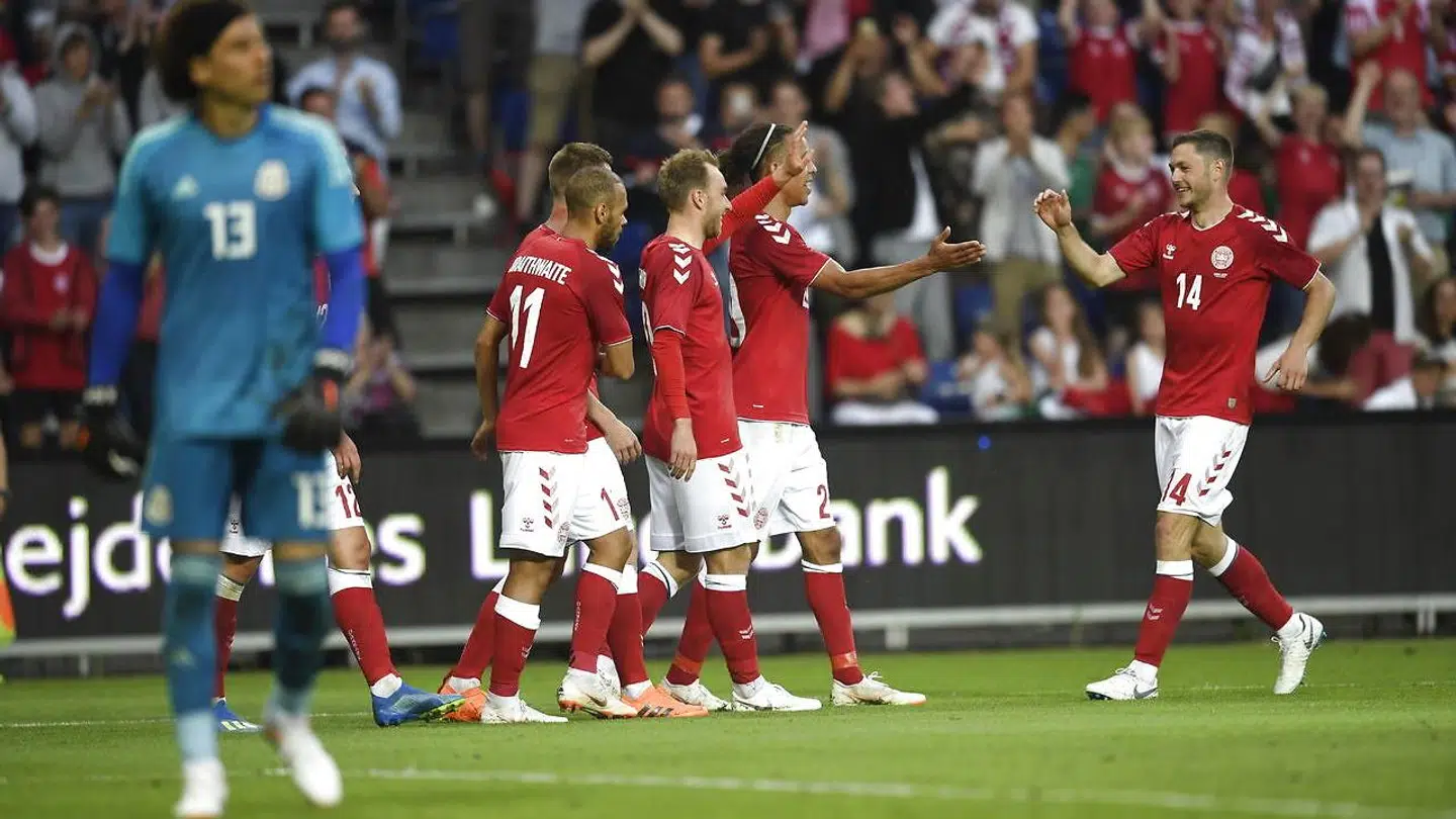 Danmark vandt 2-0 over Mexico i den sidste testkamp før VM.