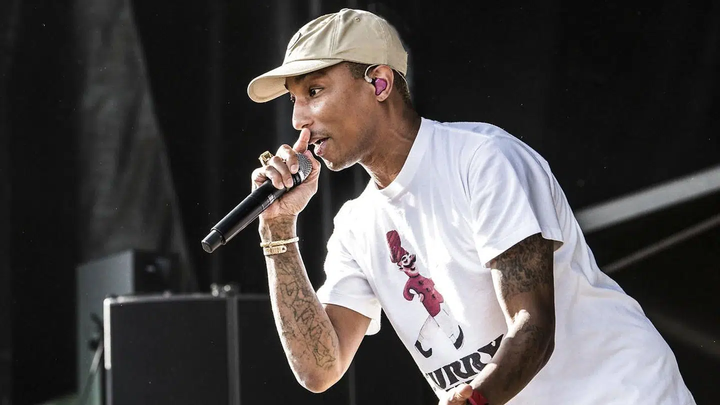 Pharrell Williams med N.E.R.D. på Green Stage på Northside fredag den 8. juni 2018.. (Foto: Helle Arensbak/Ritzau Scanpix)