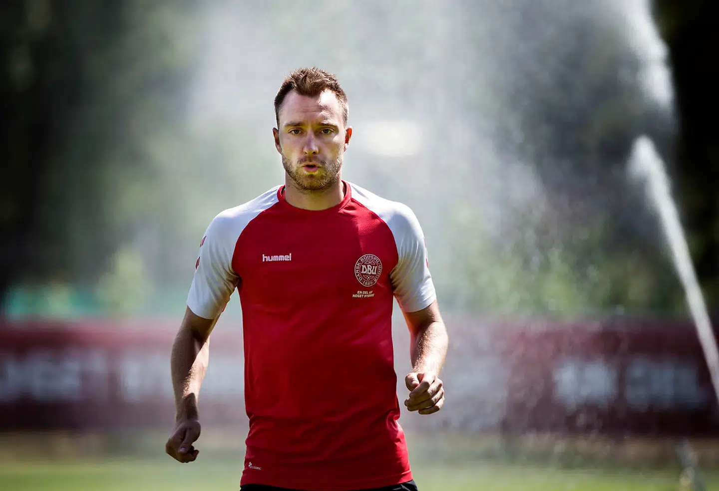 Christian Eriksen under landsholdets træning i Helsingør torsdag den 31 maj 2018. (Foto: Liselotte Sabroe/Ritzau Scanpix)