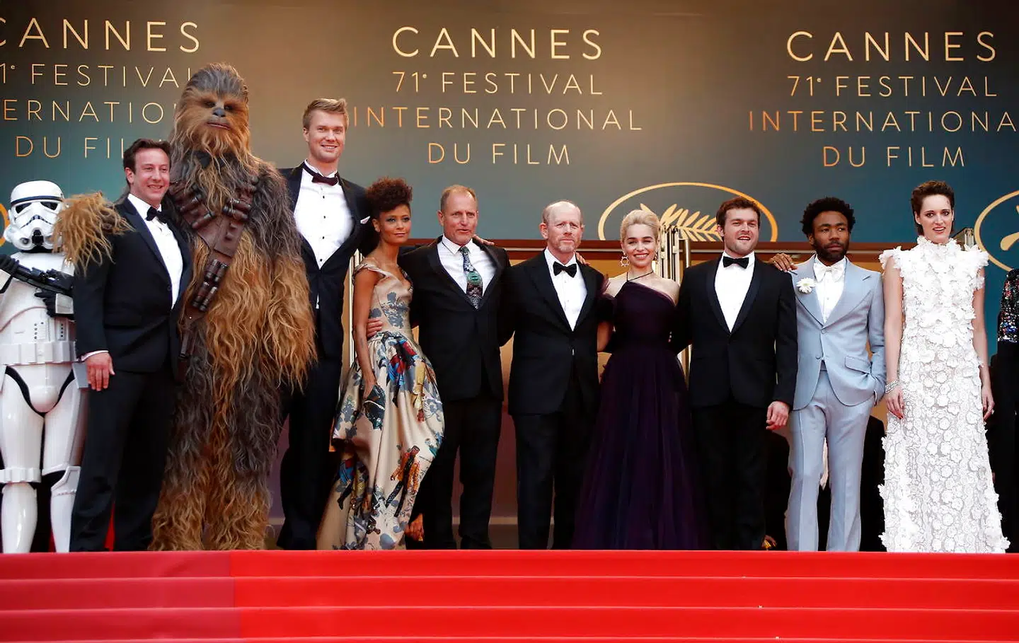'Han Solo'-holdet til premieren i Cannes.