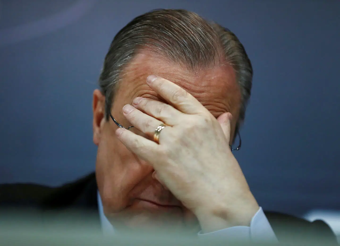 Florentino Perez på torsdagens pressemøde.