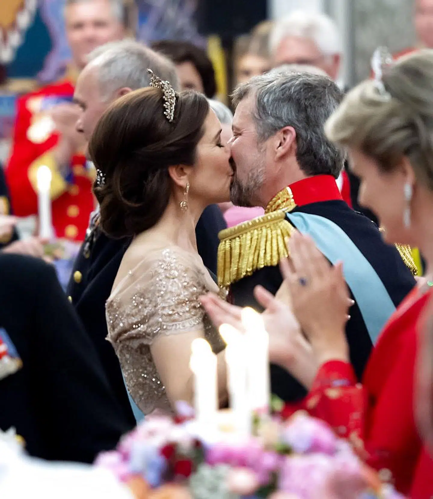 Kronprins Frederik og Kronprinsesse Mary til Gallataffel på Christiansborg Slot lørdag den 26. maj 2018.