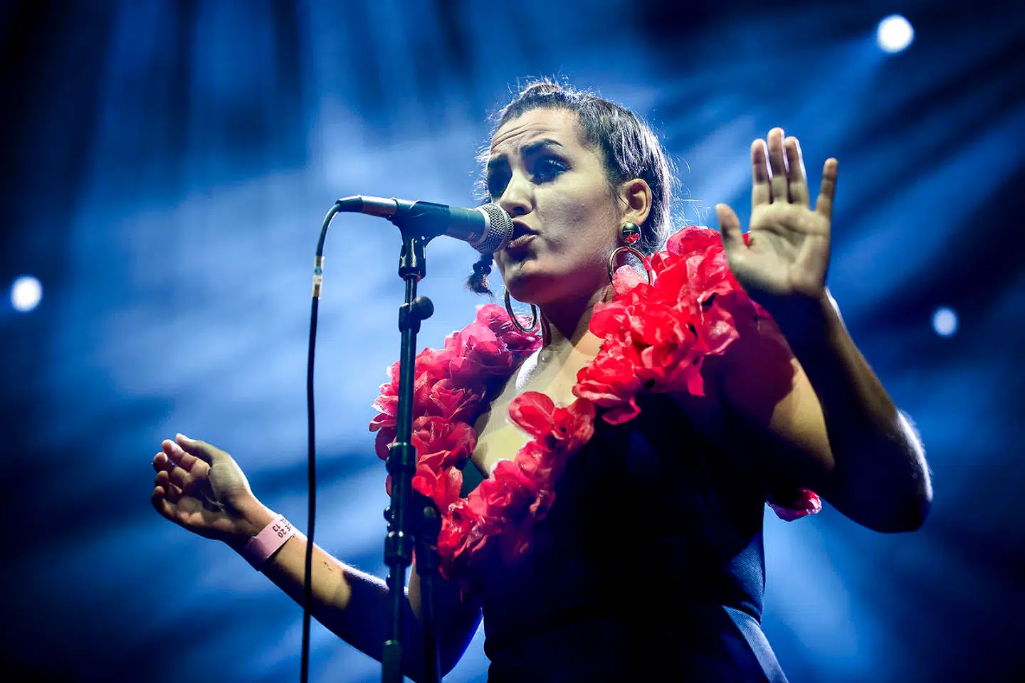 Coco på Roskilde Festivalen 2013. Når Quadron spillede live, var Robin Hannibal aldrig på scenen.