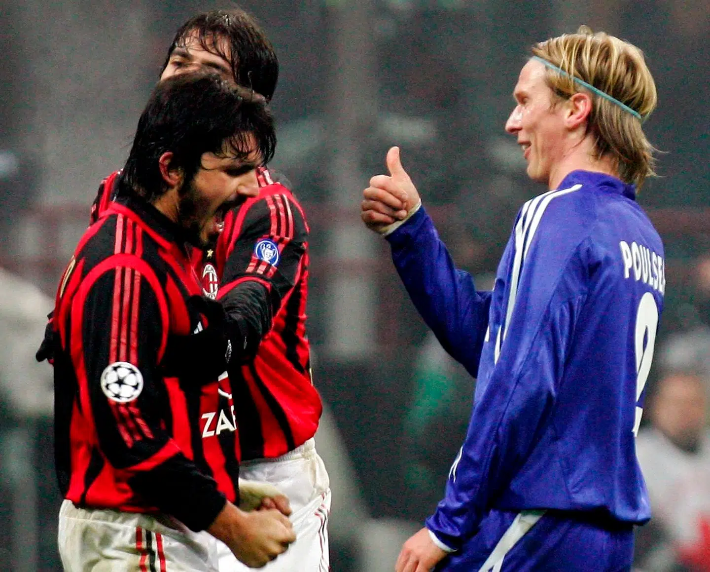 Gennaro Gattuso og Christian Poulsen var ikke gode venner tilbage i 2005.