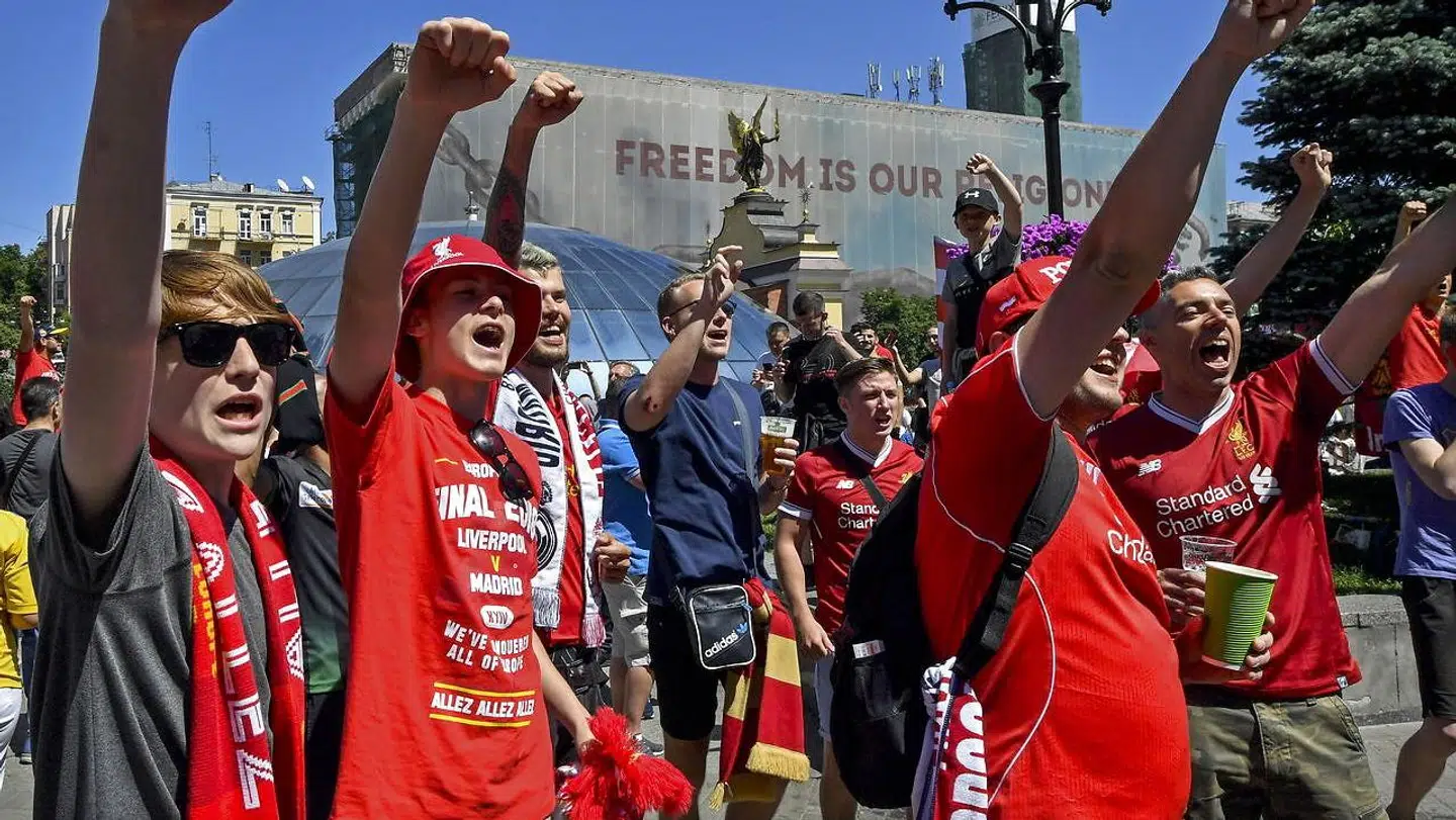 Mange Liverpool-fans er taget til Kiev for at se kampen.
