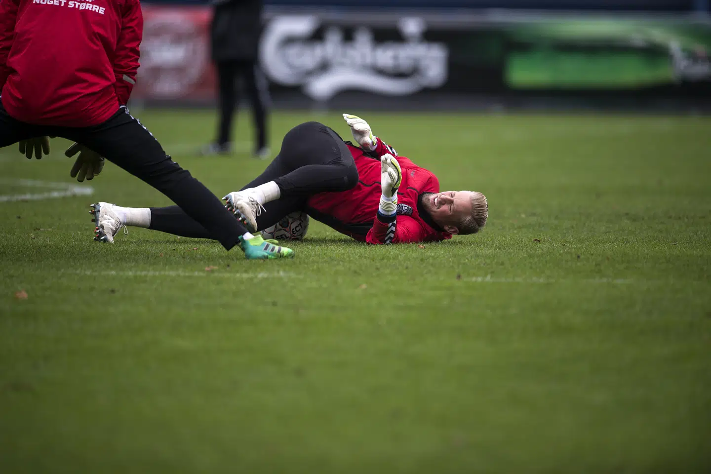 Kasper Schmeichel og landsholdet trænede onsdag første gang forud for VM i Rusland. Sarah Christine Nørgaard/arkiv/Ritzau Scanpix