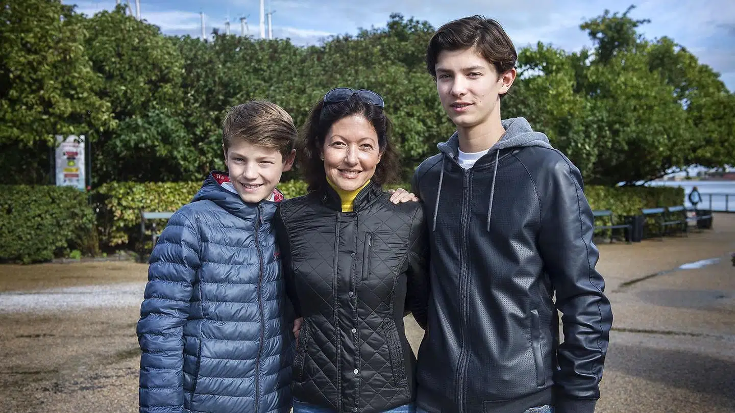 Alexandra og sønnerne Prins Nikolai og Prins Felix, arkivfoto.