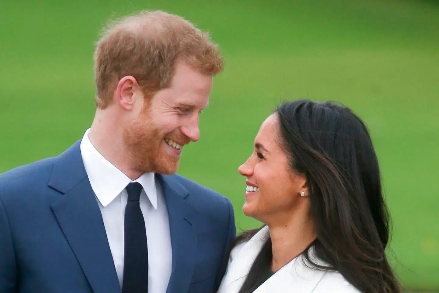Prins Harry og Meghan Markle, da de blev forlovet i efteråret.