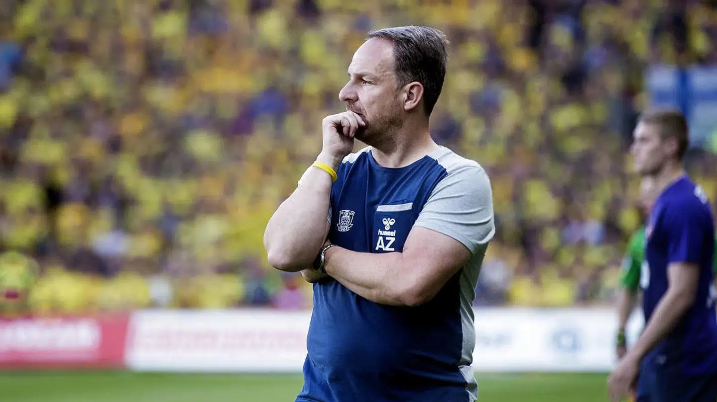 Brøndbys Cheftræner Alexander Zorniger i superliga kampen mellem Brøndby IF- FC Midtjylland på Brøndby Stadion mandag den 21 maj 2018. (Foto: Liselotte Sabroe/Scanpix 2018)