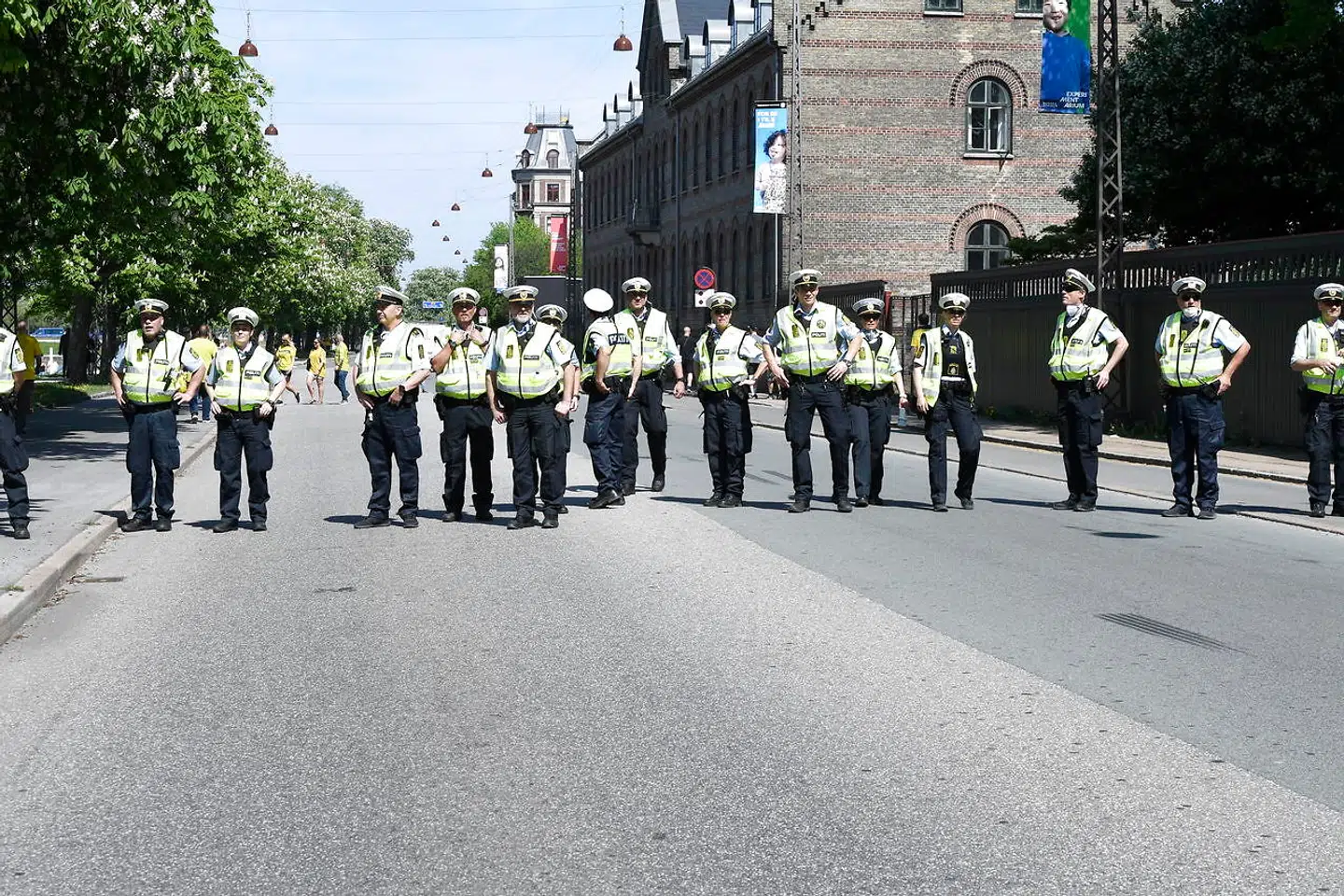 Politiet var massivt til stede i København centrum før pokalfinalen