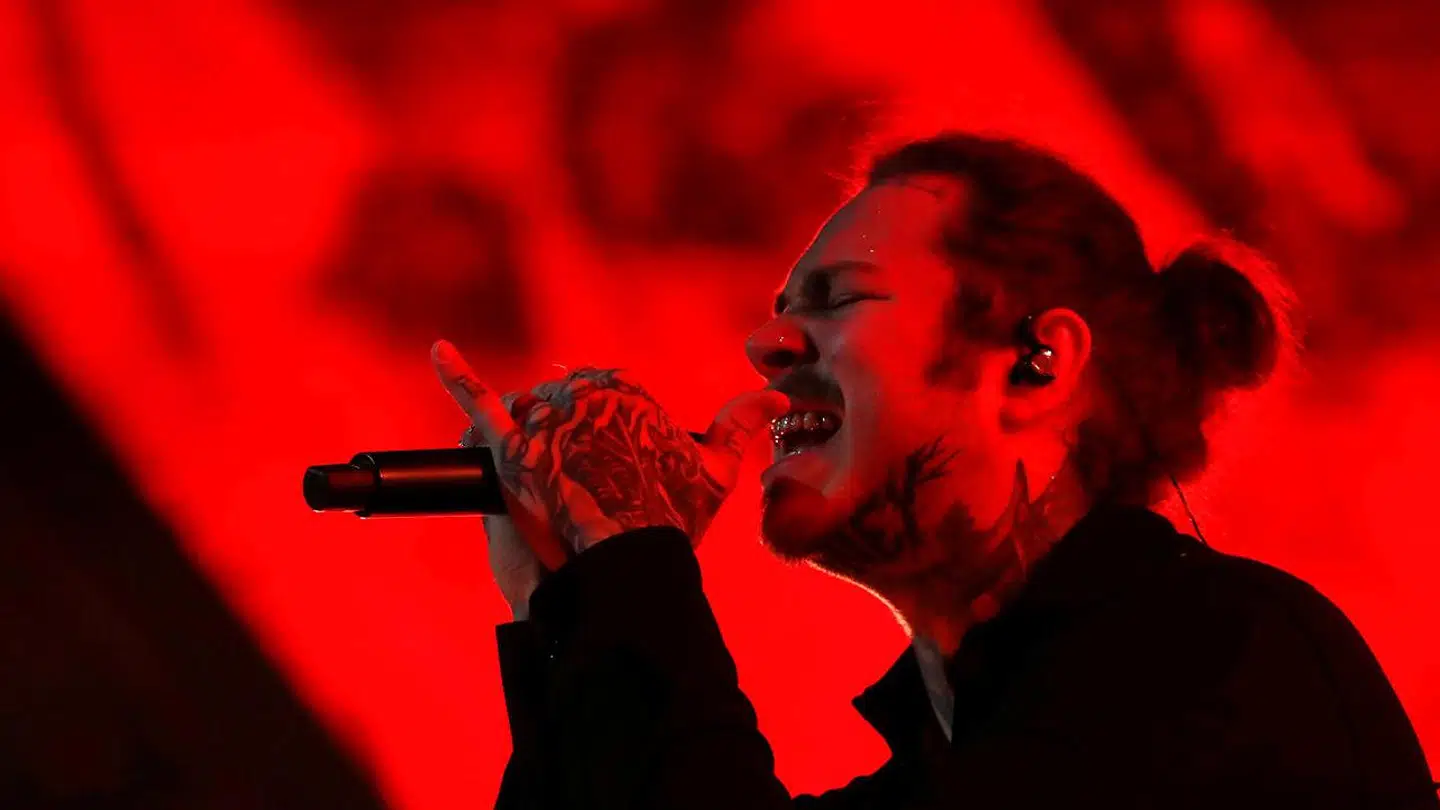 Post Malone optræder ved den amerikanske musikfestival Coachella i Californien den 14. april 2018.