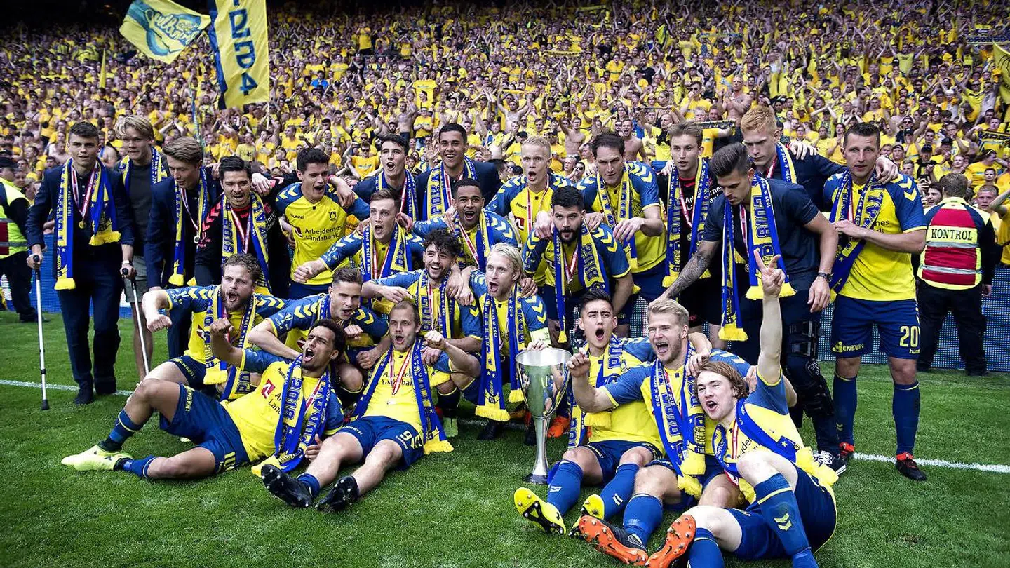 Brøndby-spillerne efter sejren.