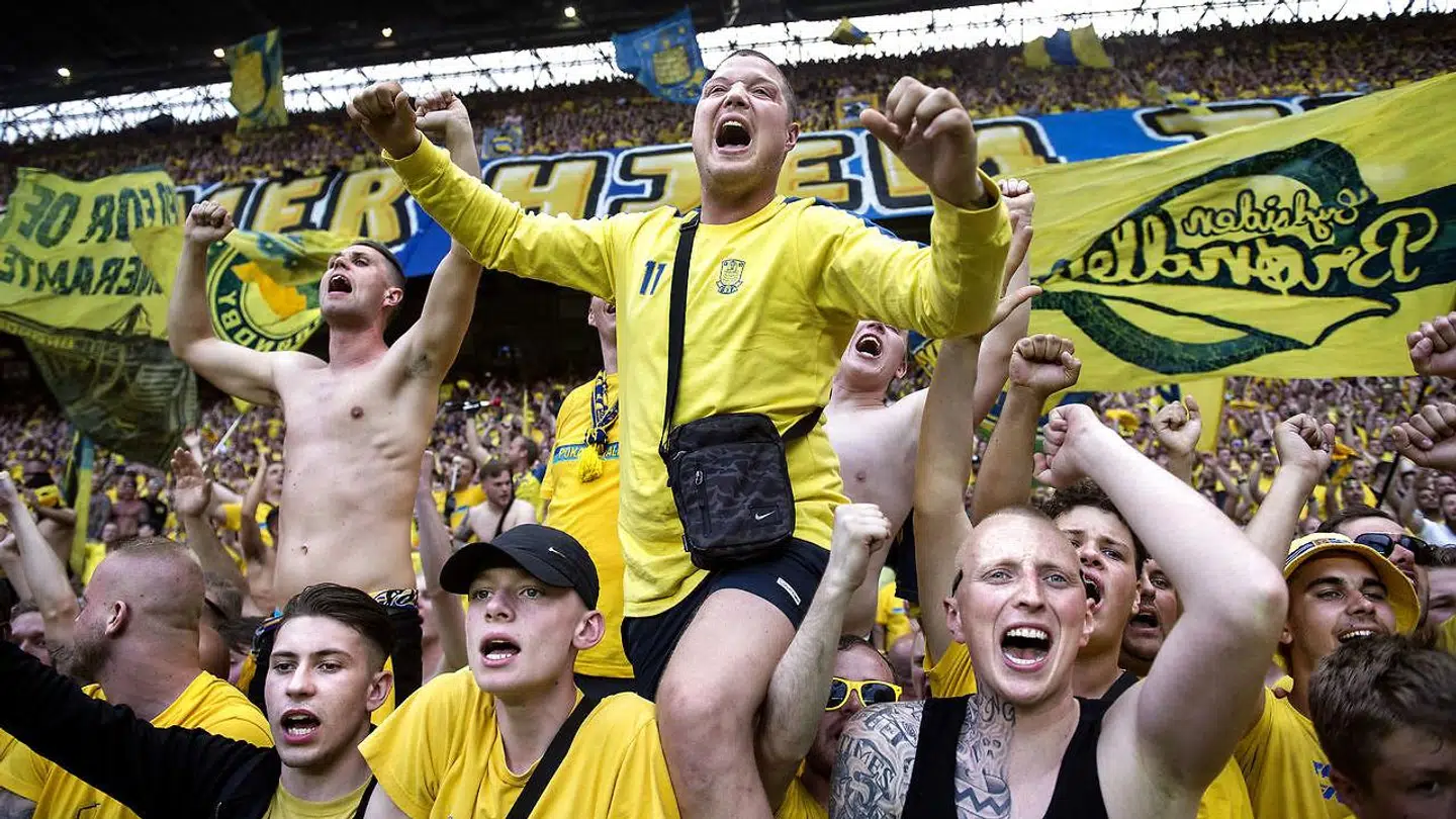 Der var ren ekstase på lægterne blandt de mange Brøndby-fans torsdag aften.