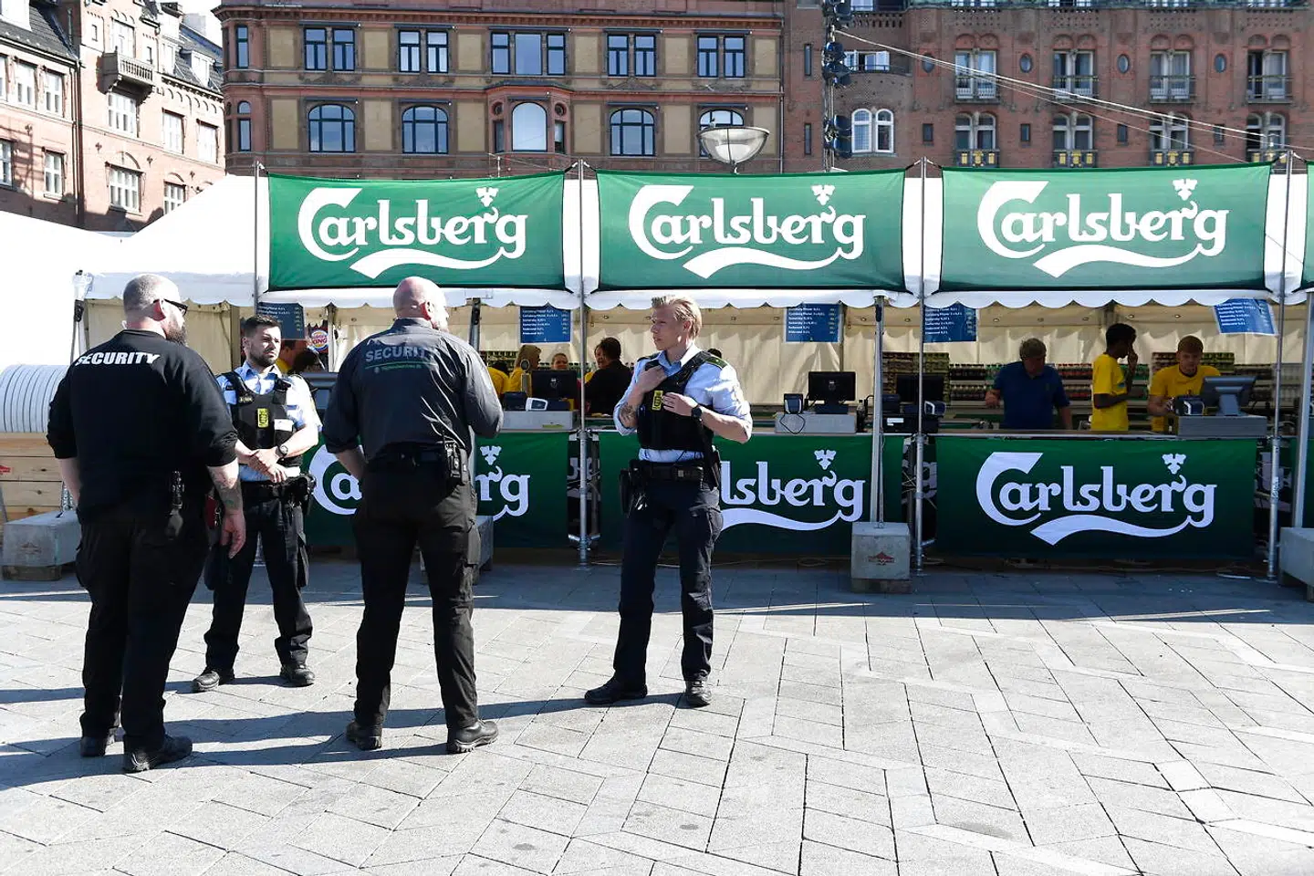 Brøndbytilhængere i Københavns centrum.