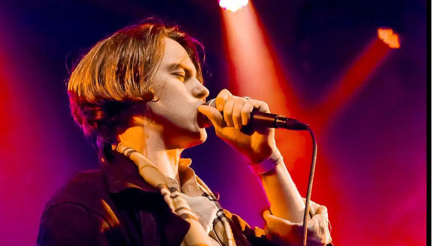 Iceage-forsanger Elias Bender Rønnenfelt til koncert i Koncerthuset, december 2014.