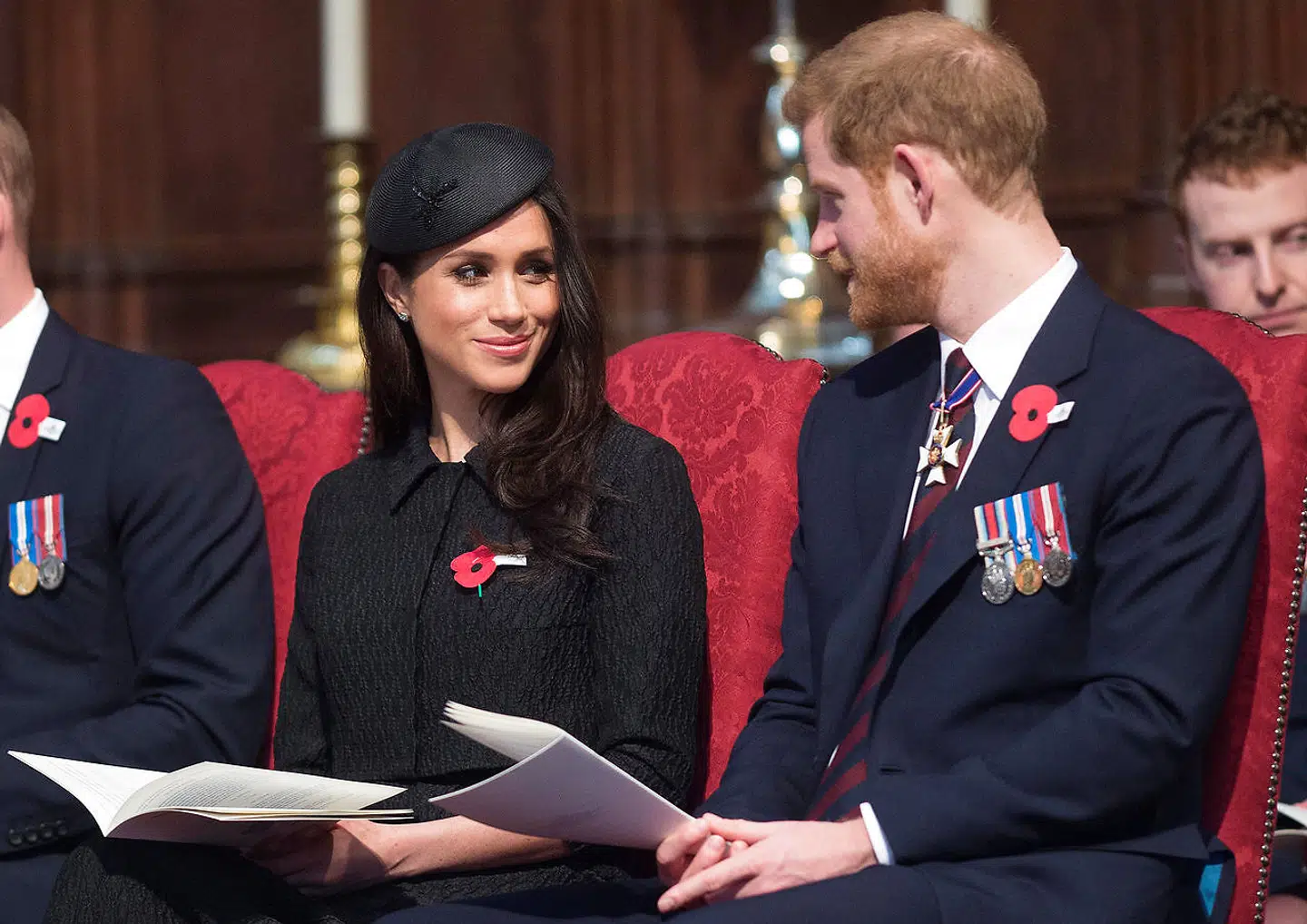 Parret fotograferet i Westminster Abbey i London 25. april i forbindelse med en militærmindedag. Siden har de ikke vist sig offentligt.