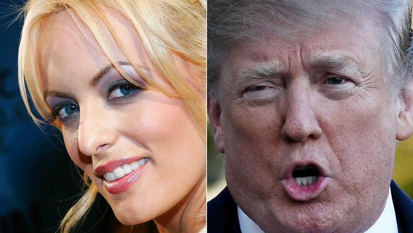 Stormy Daniels og Donald Trump.