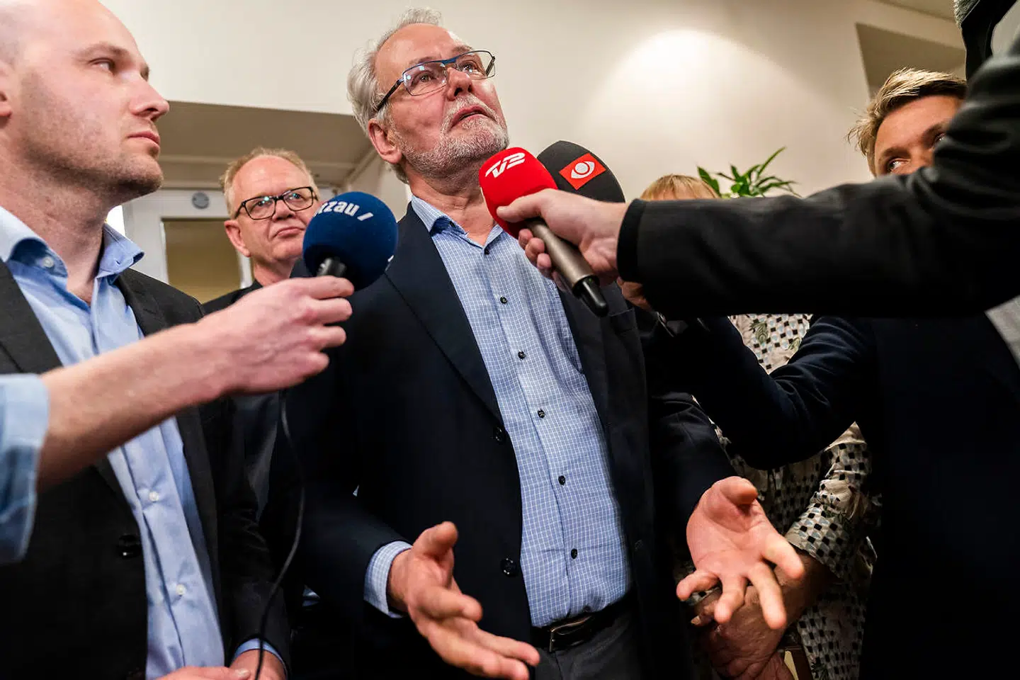 Dennis Kristensen og Anders Kuhnau i Forligsinstitutionen i København. Tirsdag den 24. april