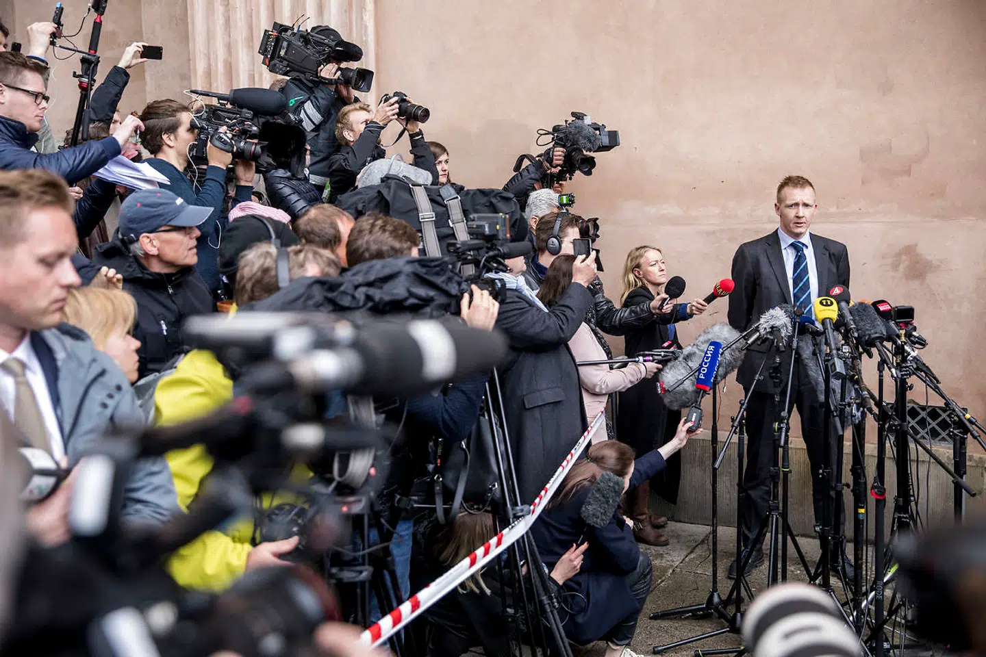 Anklager Jakob Buch-Jepsen efter domsafsigelse i ubådssagen mod Peter Madsen i Københavns byret.