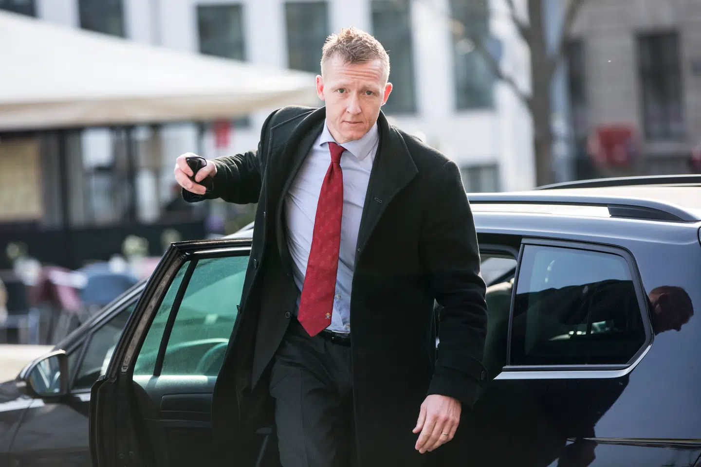 Anklager Jakob Buch-Jepsen ankommer til Københavns Byret 23. april 2018. (Foto: Nikolai Linares/Ritzau Scanpix)