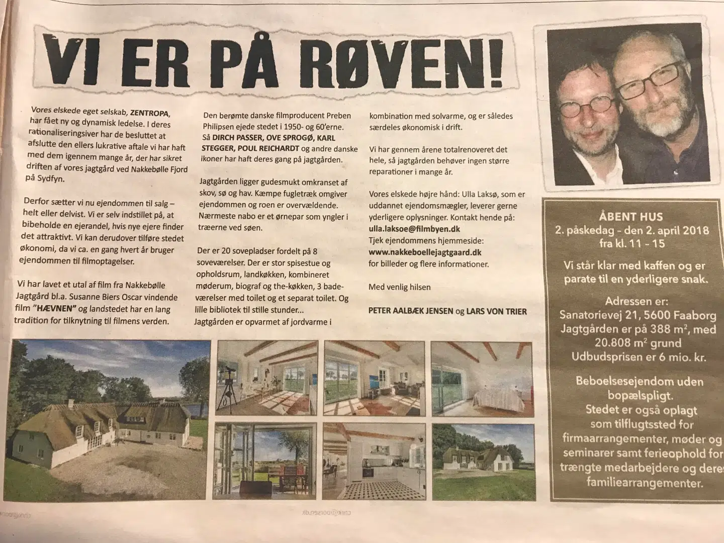 Annonce fra Børsen Ejendomme.