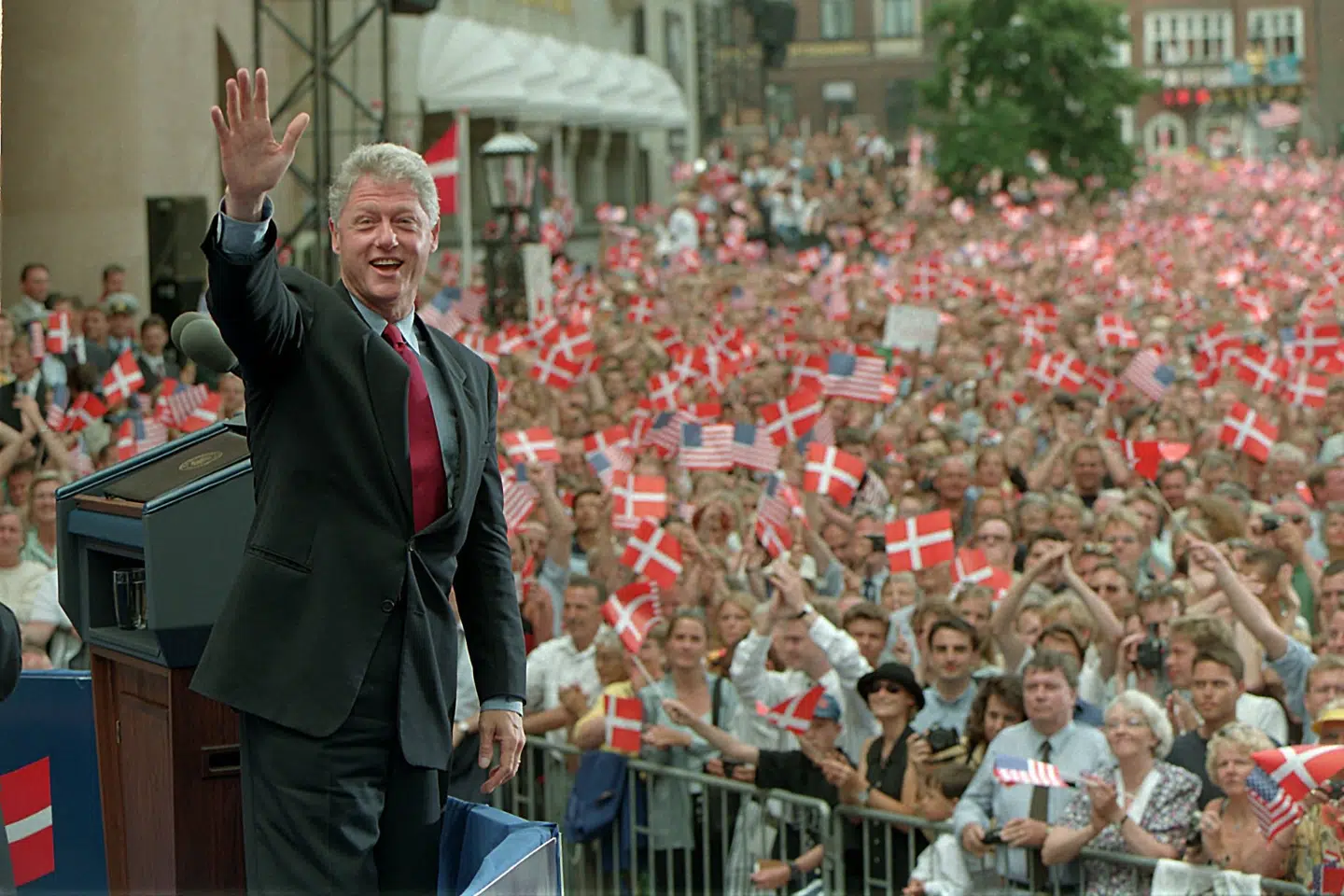 København var på den anden ende, da daværende præsident Bill Clinton i 1997 var på officielt besøg. Scanpix/Linda Kastrup/arkiv