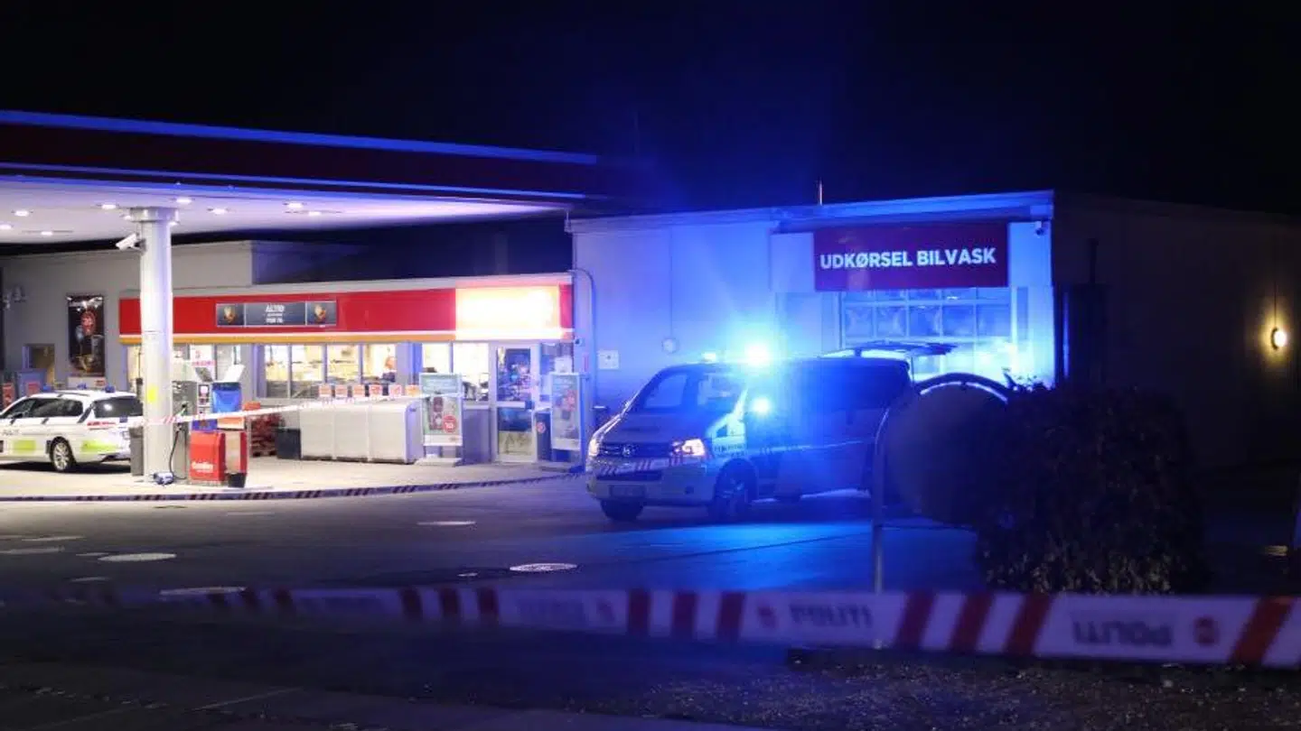 Det var på denne tankstation i Blovstrød, at kidnapningen fandt sted.