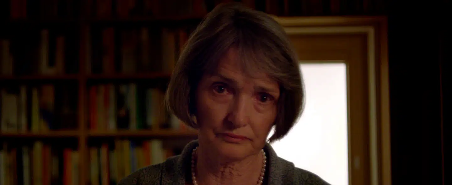 Fra Netflix dokumentaren 'Wild Wild Country' om den indiske guru Bhagwan Shree Rajneesh. Wild Wild Country. Her australske Jane Stork, som i en årrække var i sektens inderkreds.